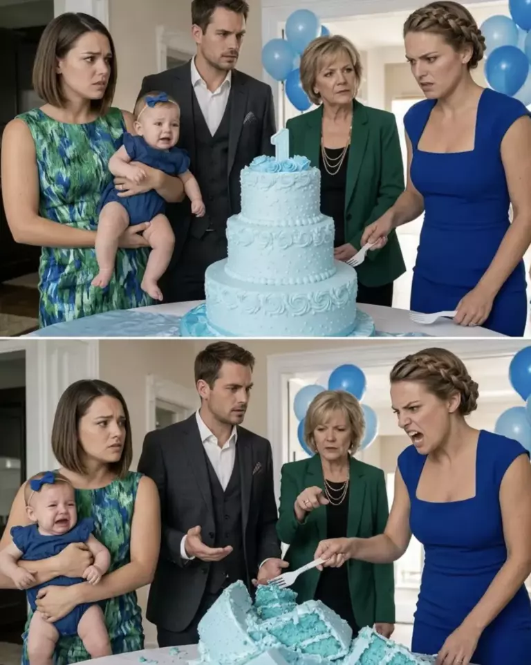 L’anniversaire de mon bébé s’est transformé en un chaos total lorsque ma belle-sœur a planté un couteau dans le gâteau en criant : « Quarante-sept fois — tu m’as pris ce qui m’appartenait ! » Mon mari m’a dit de partir, convaincu que cela me briserait. Mais j’avais déjà la preuve qui allait tous les démasquer.