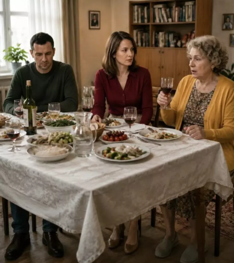 « À mon mari, qui est le soutien de la famille », proposa ma belle-mère, et j’ai sorti ma carte de visite.