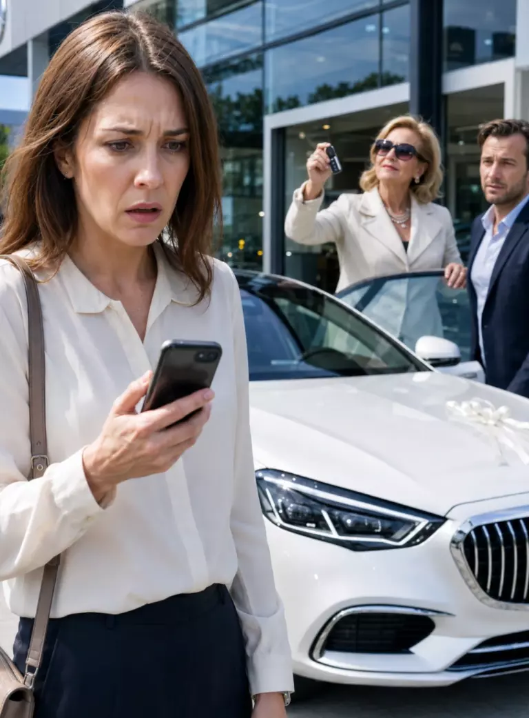 Mi marido gastó todos nuestros ahorros para emergencias en comprarle un coche de lujo a su madre y luego me dijo que debía sentirme agradecida porque ella «por fin tenía algo bonito en su vida». No dije una sola palabra… hasta la mañana siguiente, cuando el concesionario lo llamó por un problema que solo yo podía resolver.