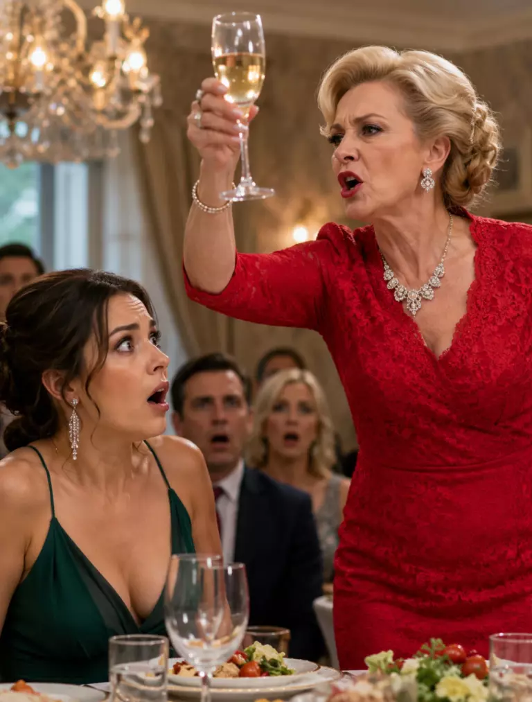 «¡Aquí no eres nadie!» — dijo mi suegra, alzando la copa y desheredando a mi marido delante de toda la familia