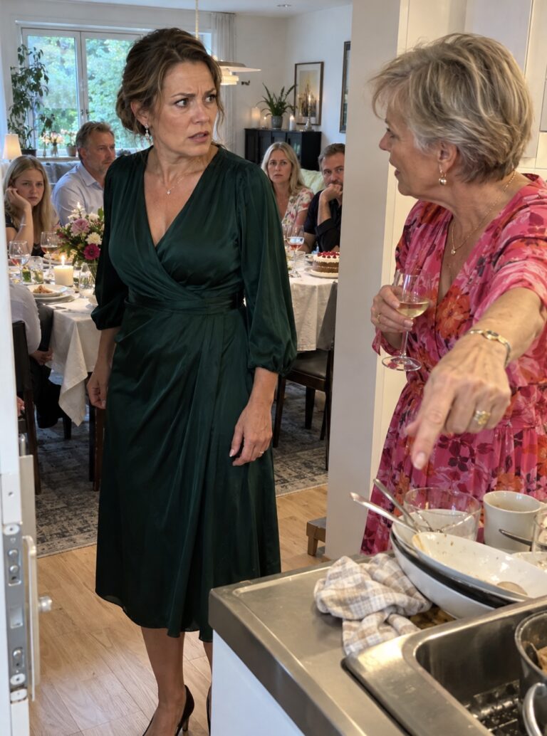 ”Du får diska medan mina gäster kopplar av!” beordrade min svärmor på min egen födelsedag. Jag tog av mig festklänningen, men inte för att lyda henne.
