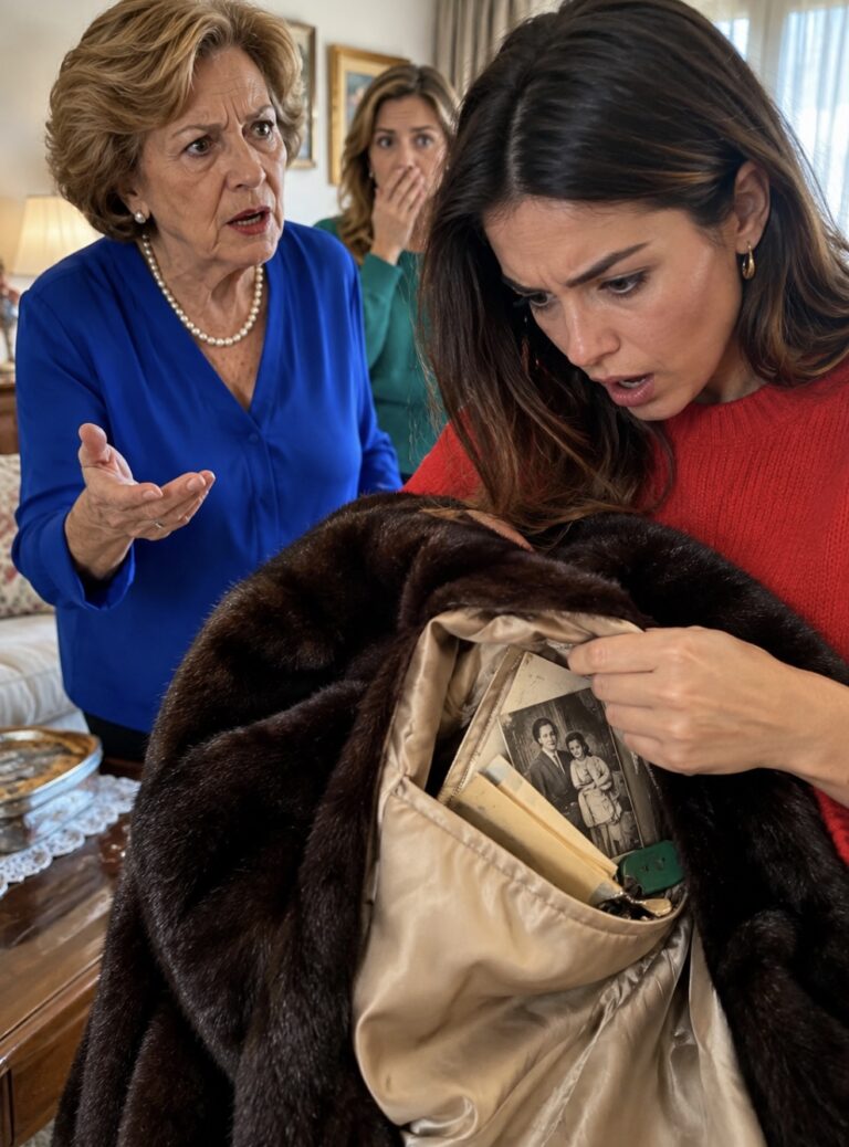 «¡Ya le he dado tu abrigo de piel a mi hija, que lo necesita más que tú!», anunció mi suegra. Pero mi cuñada no imaginaba lo que encontraría en el bolsillo…